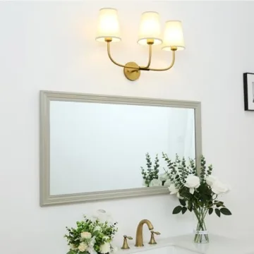 Pathson Vintage Brass Wall Sconce with Linen Shade