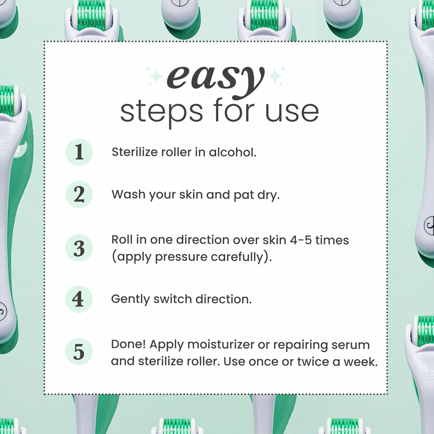 Microneedling Derma Roller for Facial & Beard Care
