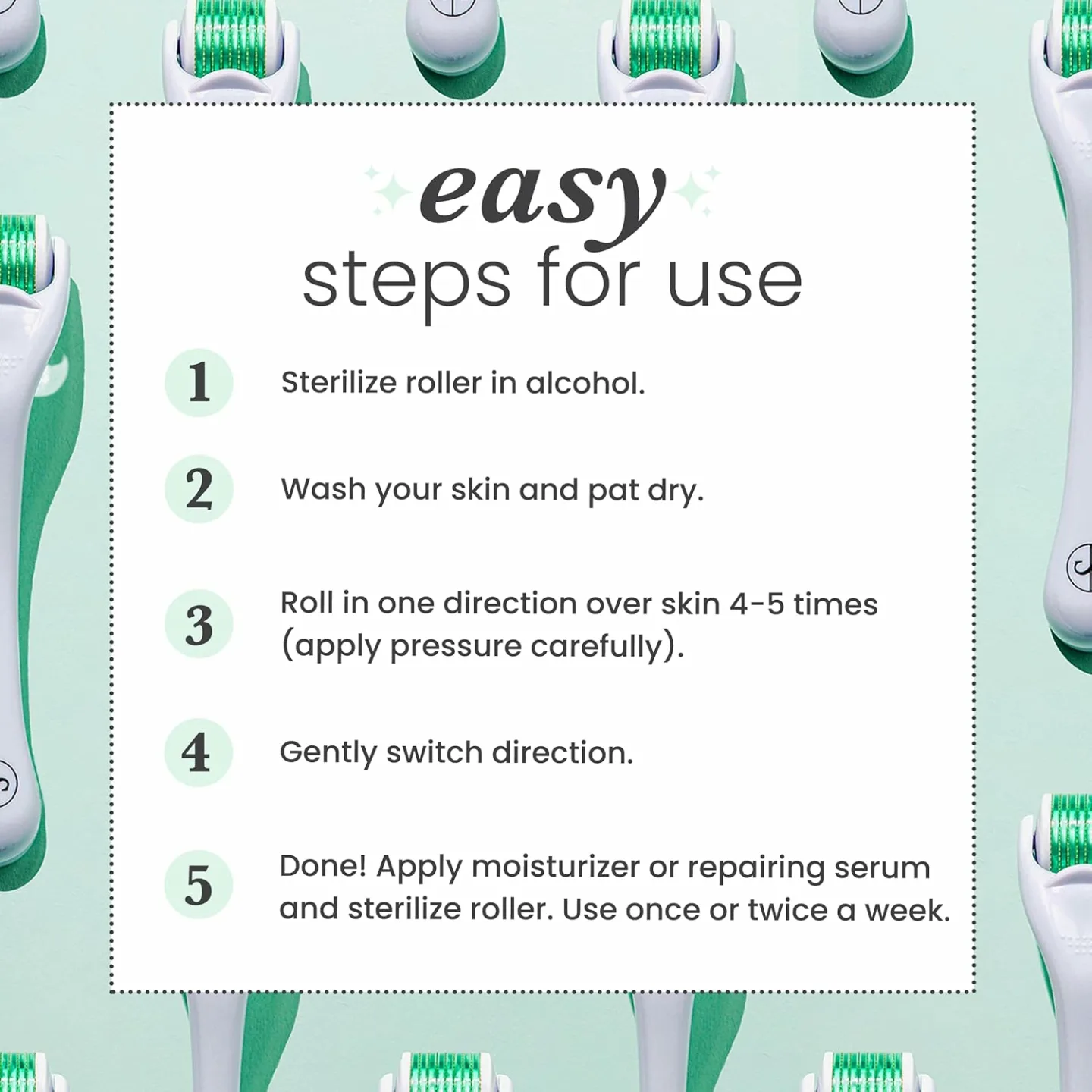 Microneedling Derma Roller for Facial & Beard Care
