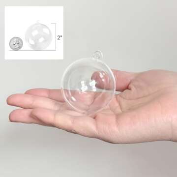 Kingrol 40 Pack Fillable Ornament Balls for All Occasions