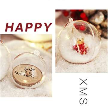 Kingrol 40 Pack Fillable Ornament Balls for All Occasions