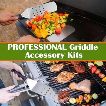 MSKC Griddle Accessories Kit for Blackstone and Camp Chef Grilling Black Stone Flat top Griddle Spat...