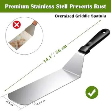 MSKC Griddle Accessories Kit for Blackstone and Camp Chef Grilling Black Stone Flat top Griddle Spatula Tools Accessory Set Outdoor Backyard Flattop Barbecue Cooking Gift for Men and Women (16 Piece)