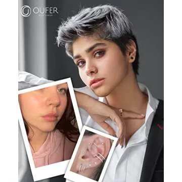 OUFER 20g Nose Rings and Hoops for Elegant Style