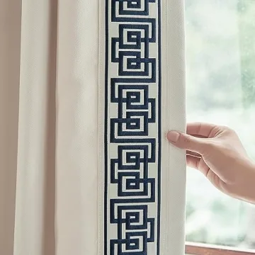 Elegant Cream Pinch Pleat Room Darkening Curtain Pair