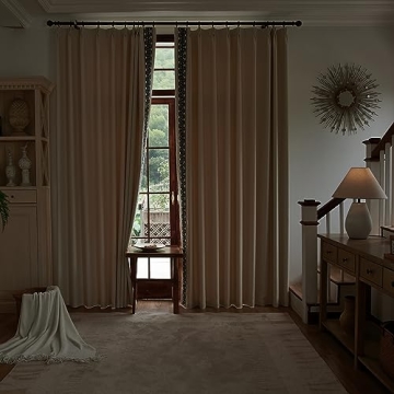 Elegant Cream Pinch Pleat Room Darkening Curtain Pair