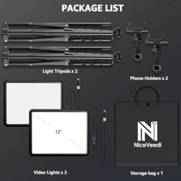 Versatile LED Video Light Kit for Photography & Video