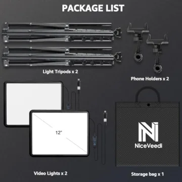 Versatile LED Video Light Kit for Photography & Video