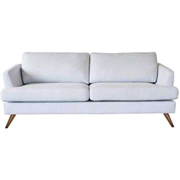 Walnut Color Round Solid Wood Furniture Legs Sofa Replacement Legs Perfect for Mid-Century Modern/Great IKEA hack for Sofa Legs, Couch Legs, Bed Legs, Coffee Table Legs (8 Inches,Set of 4)