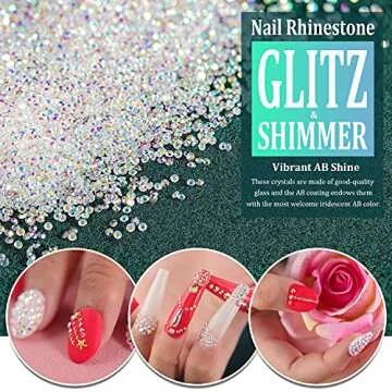 Tiny Nail Rhinestones 15000PCs for Nail Art and Crafts