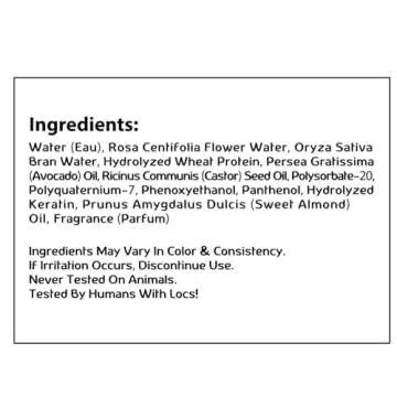 Made For Locs Vegan Rose Water Refresher Spray | Moisturizer and Deodorizer | Delightful Rose Scent (3.4 oz)