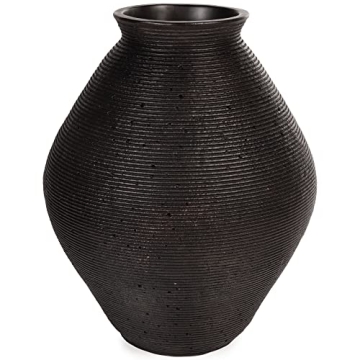 12" Modern Antique Brown Vase by Signature Design