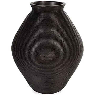 12" Modern Antique Brown Vase by Signature Design