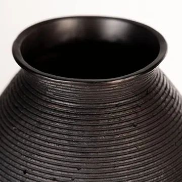 12" Modern Antique Brown Vase by Signature Design