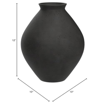 12" Modern Antique Brown Vase by Signature Design