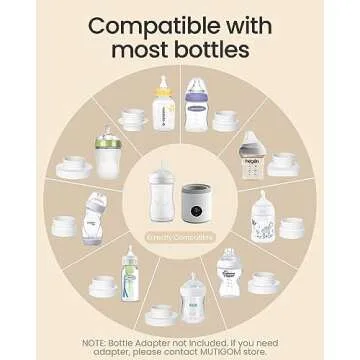 MUTIGOM Portable Bottle Warmer, Fast Baby Bottle Warmer Milk Warmer with 11OZ Bottle, Rechargeable Travel Bottle Warmer for Most Bottles, Water Warmer for Baby Formula Breastmilk