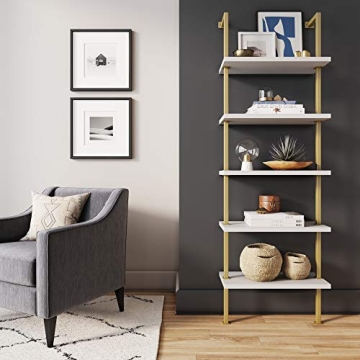 Nathan James Theo 5-Shelf Modern Bookcase for Home Decor
