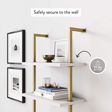 Nathan James Theo 5-Shelf Modern Bookcase for Home Decor