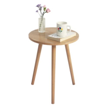 AWASEN Side Table Round, Small Accent Table Nightstand Modern End Table for Living Room Bedroom Offi...