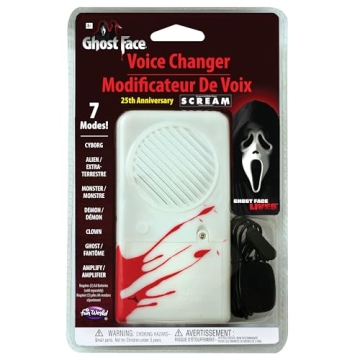 Fun World Ghost Face 25th Anniversary Deluxe Voice Changer - Scary Fun!