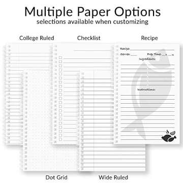 She Believed Personalized Motivational Notebook/Journal, Laminated Soft Cover, 120 pages of your selected paper, lay flat wire-o spiral. Size: 5.5” x 8.5”. Made in the USA