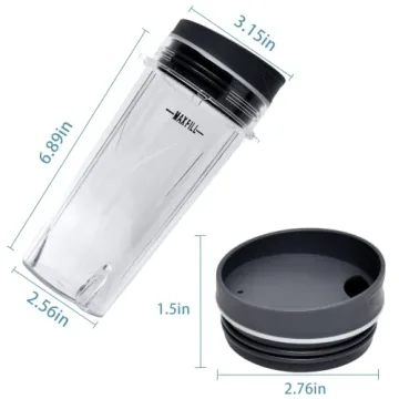 16oz Ninja Blender Cup Set with Sip & Seal Lids