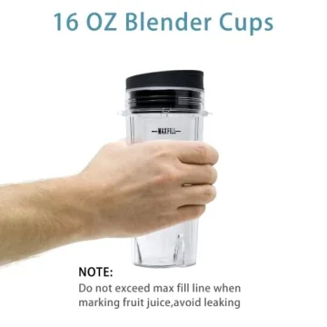 16oz Ninja Blender Cup Set with Sip & Seal Lids