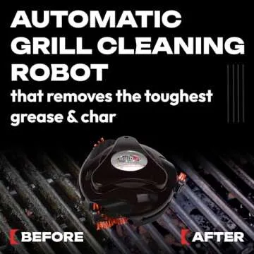 Grillbot Automatic Grill Cleaning Robot with Nylon Brushes, BBQ Grill Cleaner, Grill Brush, Grill Scraper, BBQ Accessories (Red Grillbot + Carry Case)