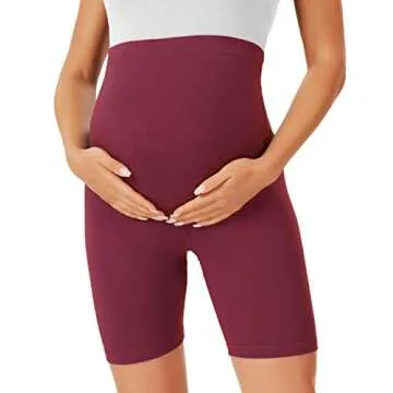 BONVIGOR Maternity Shorts Over The Belly Biker Workout Yoga Active Athletic Pregnancy Short Pants Lounge Pajama