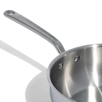 Made In Cookware - 3 Quart Stainless Steel Saucier Pan - 5 Ply Stainless Clad - Professional Cookware - Crafted in Italy - Induction Compatible