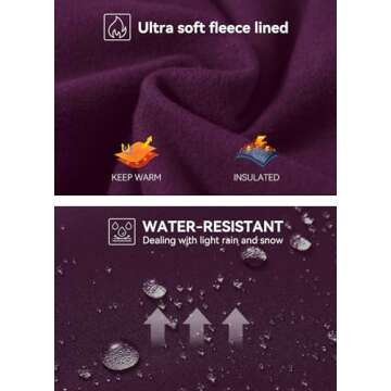 BALEAF Women's Fleece Lined Waterproof Winter Leggings