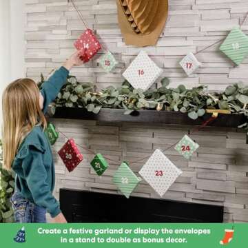 KiwiCo Santa’s Railroad Train Advent Calendar for Kids 5+ | Countdown to Christmas with 24 Days of Buildable Toy Train Set | Advent Calendar 2024 for Kids