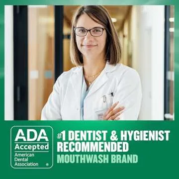 Listerine Freshburst Antiseptic Mouthwash for Bad Breath, Kills 99% of Germs That Cause Bad Breath & Fight Plaque & Gingivitis, ADA Accepted Mouthwash, Spearmint, 1 L