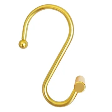 Chictie Gold Shower Curtain Hooks - Set of 12 Premium Rings