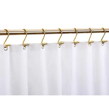 Chictie Gold Shower Curtain Hooks - Set of 12 Premium Rings