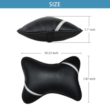 Comfortable Car Neck Pillows - Elegant PU Leather Design