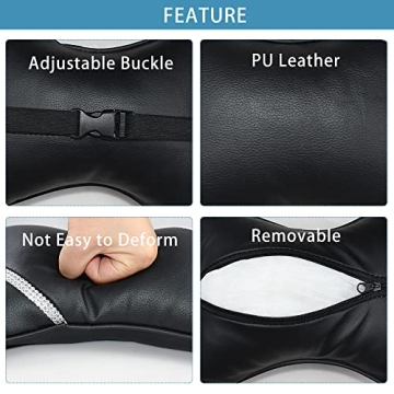 Comfortable Car Neck Pillows - Elegant PU Leather Design