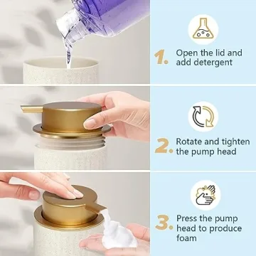 Elegant Sylfu Ceramic Foaming Soap Dispenser for Kitchen