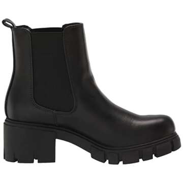 Madden Girl Women's Tessa Chelsea Boot, Black Paris, 9