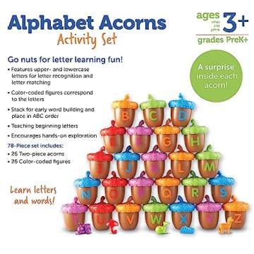 Engaging Learning Resources Alphabet Acorns Set for Kids