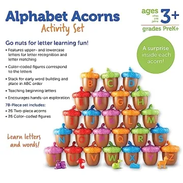 Engaging Learning Resources Alphabet Acorns Set for Kids