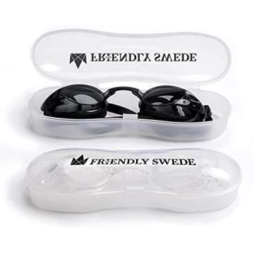 The Friendly Swede Swim Goggles - Anti Fog & Comfortable Fit