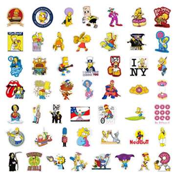 100 Pcs Cartoon Film Stickers Vinyl Waterproof Decals Party Favors for Kids Kawaii Stickers for Water Bottles Bikes Luggage Computer Skateboard Car Motorcycle
