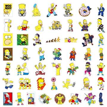 100 Pcs Cartoon Film Stickers Vinyl Waterproof Decals Party Favors for Kids Kawaii Stickers for Water Bottles Bikes Luggage Computer Skateboard Car Motorcycle