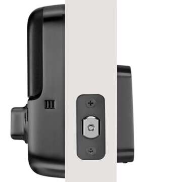 Yale Assure Deadbolt Lock, Black Suede Keyless Non-Connected Entry Door Lock with Digital Keypad Tou...