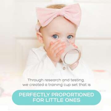 grabease Straw Cup for Baby Feeding Sippy Cups Toddler Sippy Cups, BPA-Free & Phthalate-Free for Baby & Toddler, 4-oz, Teal