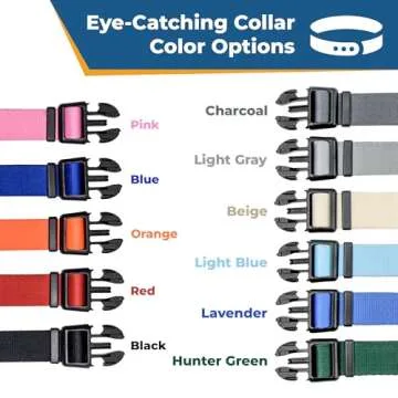 GoTags Personalized Dog Collar, Custom Embroidered with Pet Name and Phone Number in Blue, Black, Pink, Red and Orange, for Boy and Girl Dogs or Cats, Adjustable Sizes, Small, Medium, and Large