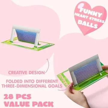 JOYIN 28 pcs Fun Valentine Sports Game Card and Erasers for Kids Party Favor, Classroom Exchange Prizes, Valentine’s Greeting Cards