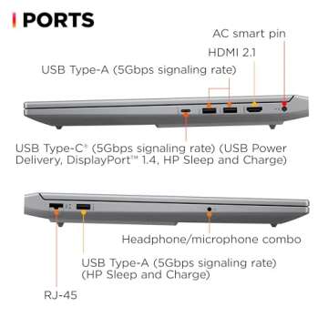 HP OMEN 16 inch Laptop, FHD 144Hz Display, Intel Core i7-14650HX, 16 GB RAM, 512 GB SSD, NVIDIA GeForce RTX 4060 GPU (8 GB Dedicated), Windows 11 Home, 16-ae0100nr (2024)