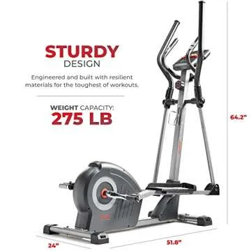 Sunny Health & Fitness Elite Interactive Series Exercise Elliptical with Exclusive SunnyFit App Enhanced Bluetooth Connectivity - SF-E320047